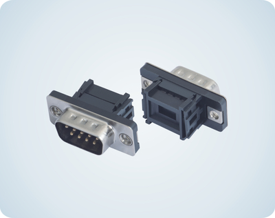 D-SUB MALE 9P BLACK IDC TYPE