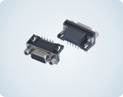 D-SUB FEMALE RA 9P BIACK WELDING PLATE TYPE