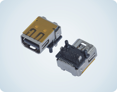 MINI DISPLAY PORT SMT +DIP HIGH-RISE