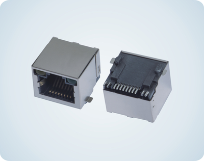 RJ45 8P8C DIP WITH LED WITH POST (2)