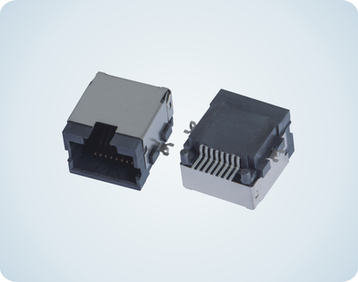 RJ45 8P8C SMT REVERSE MID MOUNT WITH POST (2)