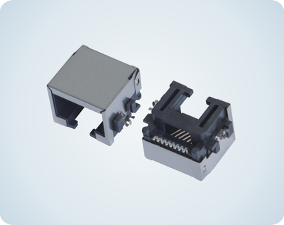 RJ45 8P8C SMT MID MOUNT WITHPOST