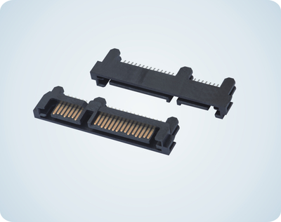 SATA 7+15P MALE STRADDLE SMT