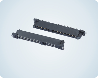 SATA 7+15P FEMALE SHORT VERTICAL SMT WITH POST