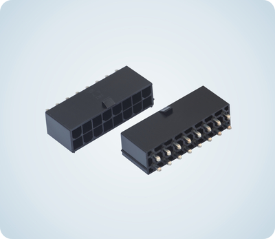 4.2 PITCH POWER BASE CONNECTOR VERTICAL PLT AING TIN BLACK