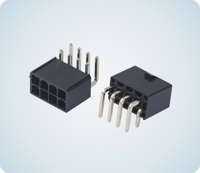 4.2 PITCH POWER BASE CONNECTOR RA PLATING AU BLACK